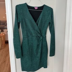 Francesca’s Holiday Green Dress